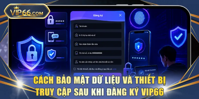 Cách bảo mật dữ liệu và thiết bị truy cập sau khi đăng ký VIP66